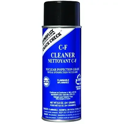 Visible Dye Penetrant Systems, Cleaner, Aerosol Can, 16 oz