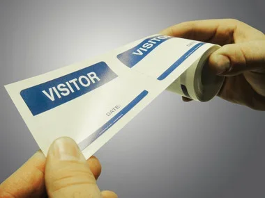 Visitor Badge Roll Labels 100 PER ROLL 2″ x 3″ 100/Roll – DNA102
