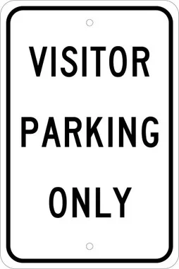 Visitor Parking Only – 18X12 – .080 Egp Ref Alum Sign – TM624J