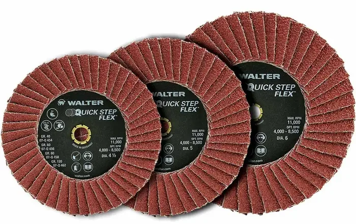 Walter 07Q456 4.5″ 60 Grit Quick-Step Flex Flap Disc