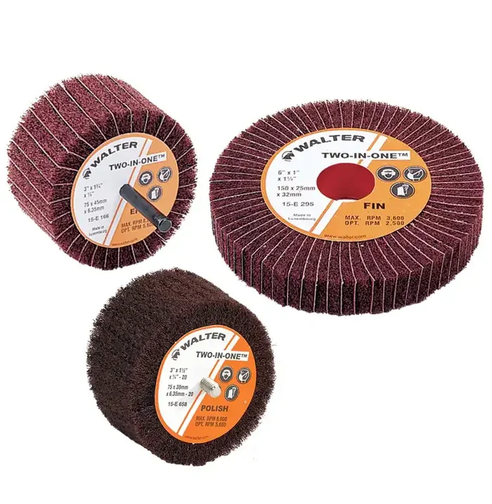 Walter 15E164 3″ x 1-3/4″ Fine Two-In-One Flap Wheel
