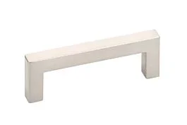 Warwick Modern Rectangular Bar Satin Nickel 10 Inch (254mm) Center to Center, Overall Length 10-1/2 Inch Cabinet Hardware Pull / Handle, Emtek