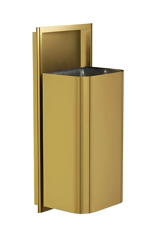 Waste Rec- Semi-Rec, Large Cap. (D-Shape) Brushed Brass by Bradley