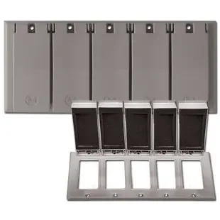 Weather-Safe 5 Decor Wall Plate Covers for Wet Locations