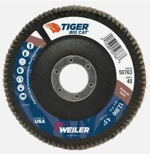 WEILER BIG CAT FLAP DISCS 4-1/2×7/8 40X