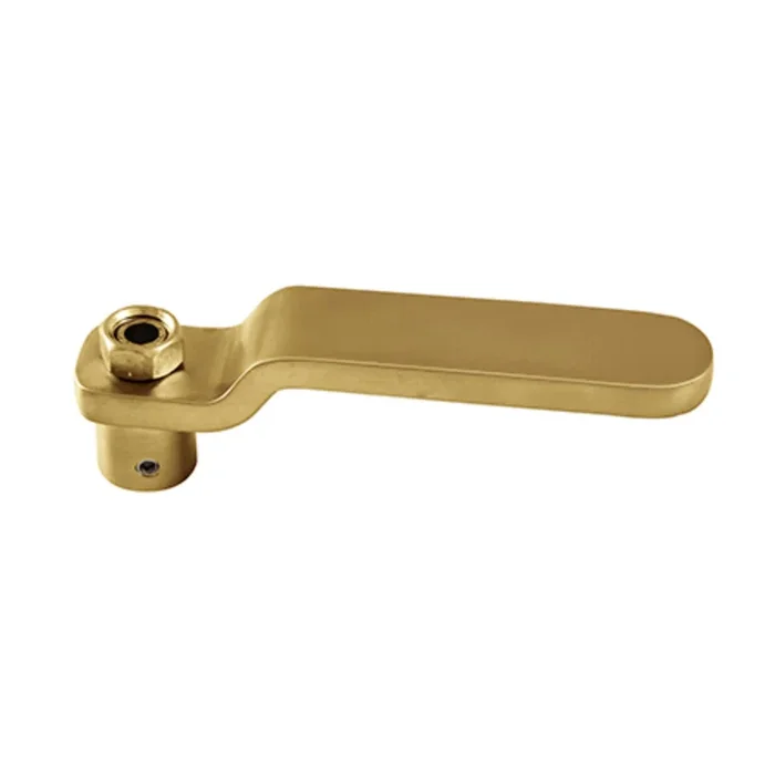Whitaker Brass Industrial Style Lever Handle – Brushed Brass by Kingston Brass