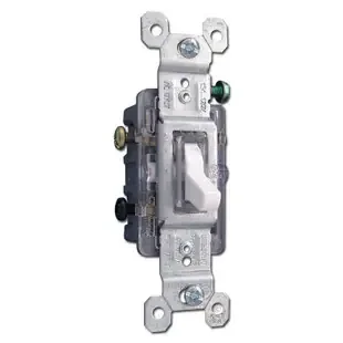 White 15 Amp 3-Way Lighted Toggle Switch