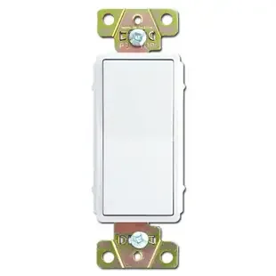 White 20A Decorator Rocker Switch
