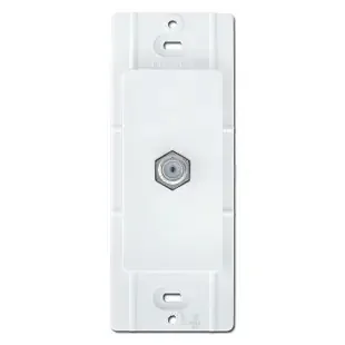 White Coaxial Cable Jacks for Decorator Wall Plates