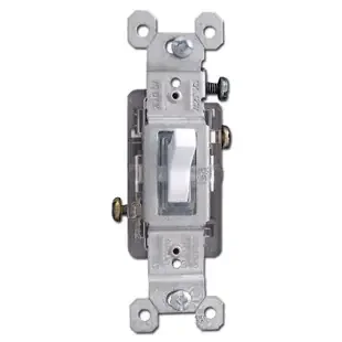 White Illuminated 15A Toggle Switch