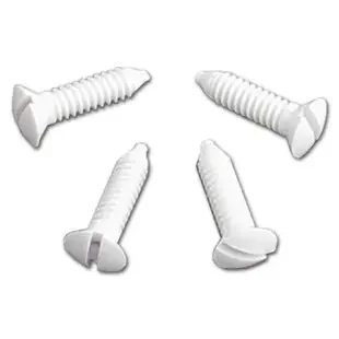White Plastic Screws for Light Switch Wall Plates
