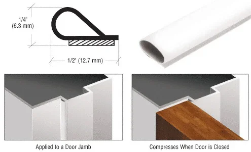White Self-Adhesive Weatherstrip – 100′ Roll by C.R. Laurence