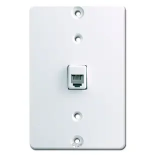 White Wall Telephone Jack