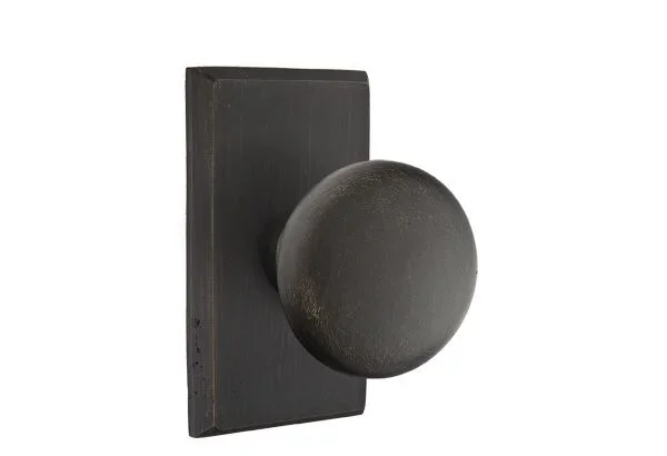 Winchester Knob Dummy Pair with Style 3 Rose – Medium Bronze Finish