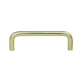 Wire Pull Collection Contemporary Style 3-3/4″ (96mm) Hole Center, Overall Length 4″ , Polished Brass Cabinet Hardware Pull / Handle