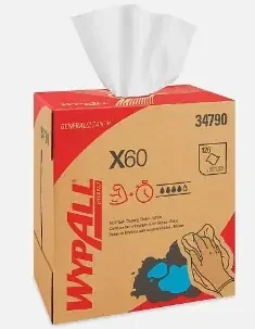 WYPALL X60 WIPERS DISPENSER 8X17 WHITE (10 BOXES W/ 126 WIPES EACH)