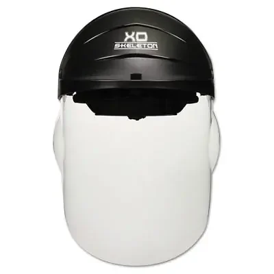 XO Skeleton Headgear with Molded Faceshield, Clear, 12-1/2 in L, 9 in H, Polycarbonate, Hardcoat